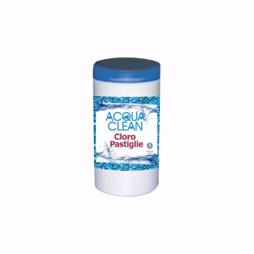 Pastiglie di cloro Acqua Clean da 1 Kg per piscine fuori terra | Pulizia Piscine | Duedistore