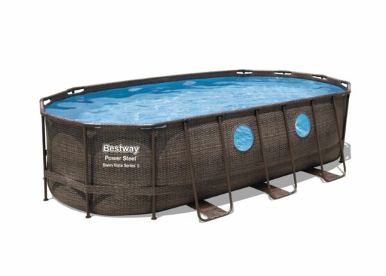 Piscina ovale Bestway 56716 Power Steel™ Swim Vista™ 549x274x122 cm | BESTWAY | Duedistore