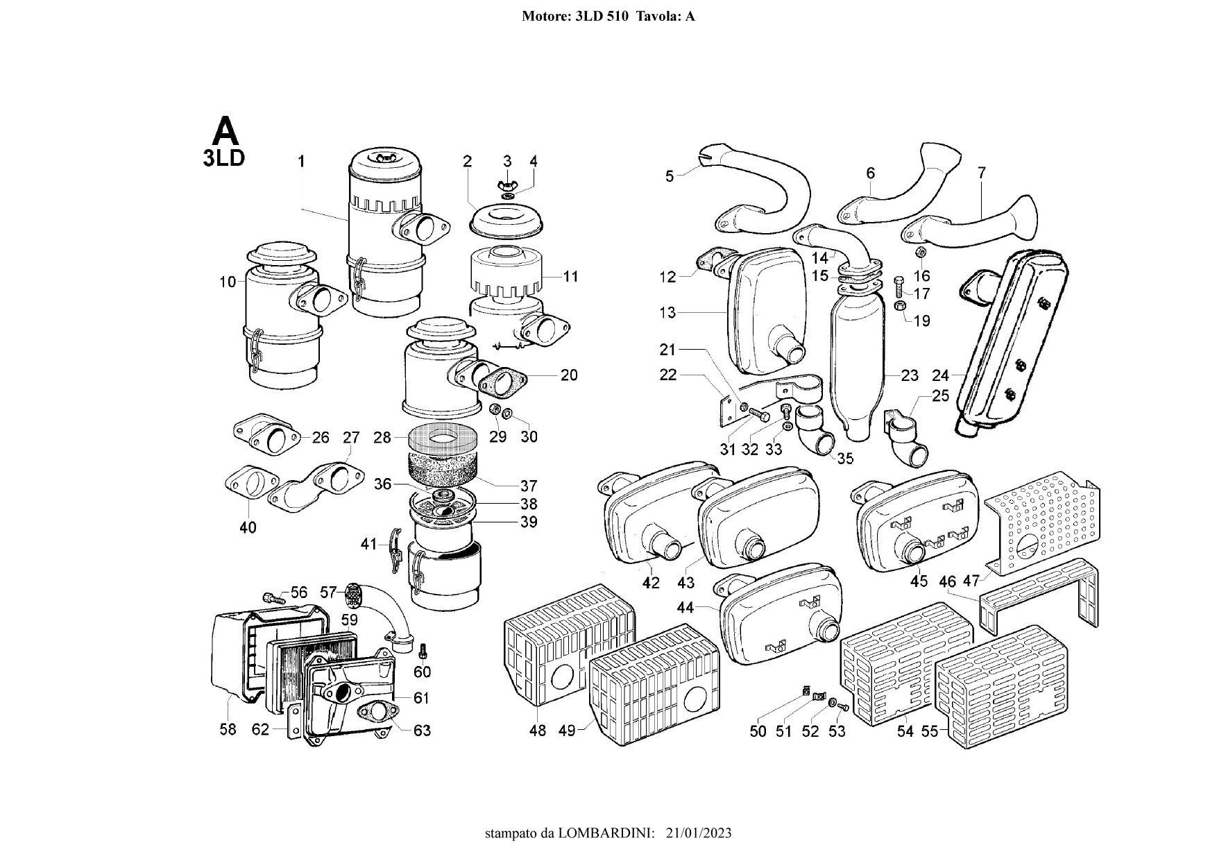 Esploso scarico motore Lombardini 3LD 2_page-0001